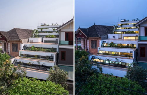 Nhà không mái xanh mát ở Hà Tĩnh.