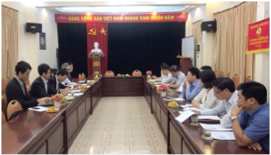 Tập thể ban lãnh đạo DATC làm việc cùng Văn phòng JICA Việt Nam,  (ngày 16/11/2016). Ảnh minh họa.