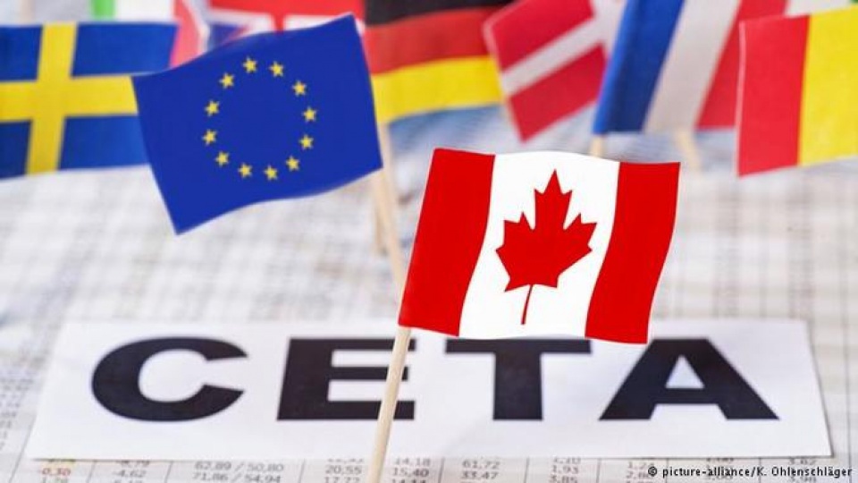 Hiệp định Thương mại và Kinh tế Toàn diện (CETA) Canada - Liên minh châu Âu đã được ký kết vào ngày 30/10/2016.. Nguồn: Internet