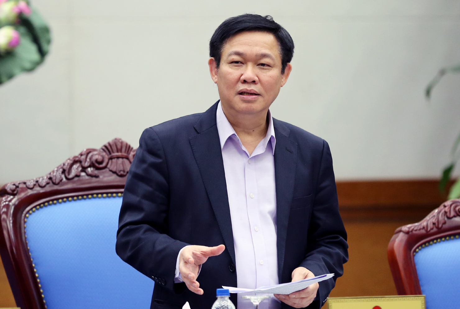 Phó Thủ tướng Vương Đình Huệ chỉ đạo tại cuộc họp. Nguồn: Báo Chính phủ