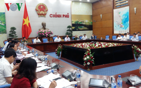 Phó Thủ tướng Thường trực Chính phủ Trương Hoà Bình, Trưởng Ban Chỉ đạo chủ trì buổi họp. Nguồn: Internet