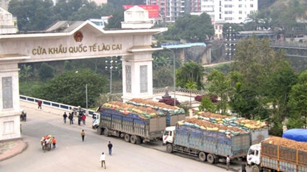 Cửa khẩu quốc tế Lào Cai. Nguồn: internet