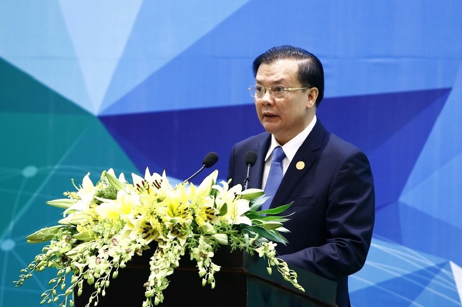 Bộ trưởng Bộ Tài chính Việt Nam, Chủ tịch FMM 2017 Đinh Tiến Dũng phát biểu khai mạc Hội nghị.