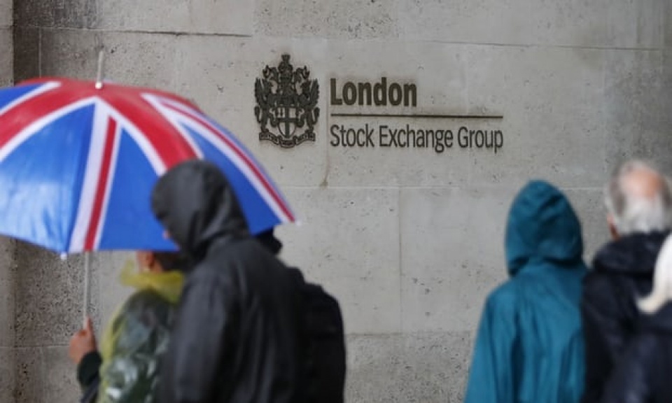 Trụ sở Sở giao dịch chứng khoán London tại Anh. Nguồn: AFP
