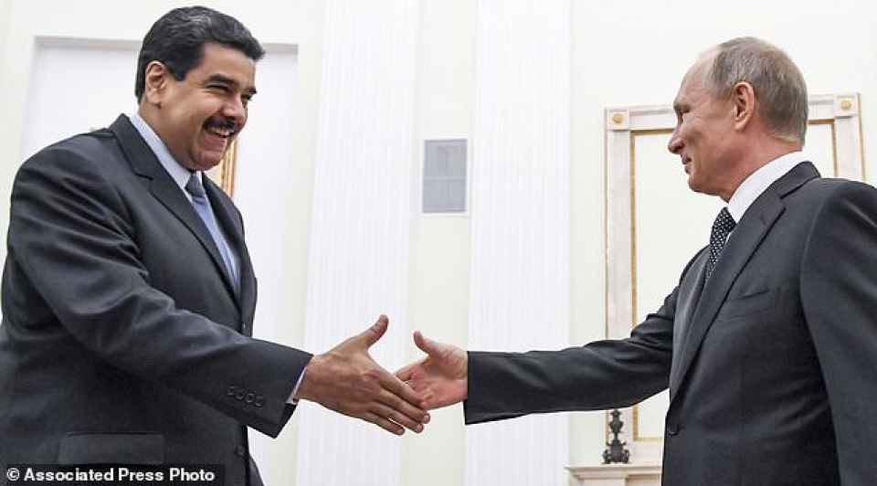 Tổng thống Venezuela Nicolás Maduro và Tổng thống Nga Vladimir Putin trong cuộc gặp ngày 4/10 tại Nga.Ảnh minh họa. Nguồn: Internet