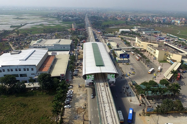 Đường sắt trên cao Cát Linh - Hà Đông là một trong ba dự án đường sắt đô thị đang triển khai. Nguồn: Internet