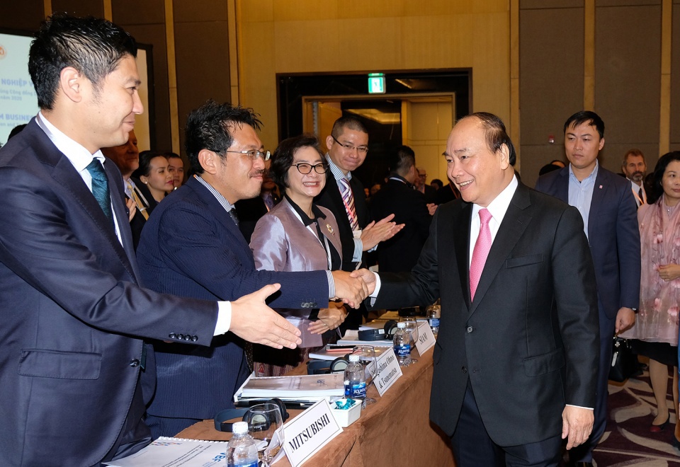 Thủ tướng Nguyễn Xuân Phúc đã tới dự Diễn đàn VBF 2017. Nguồn: VGP