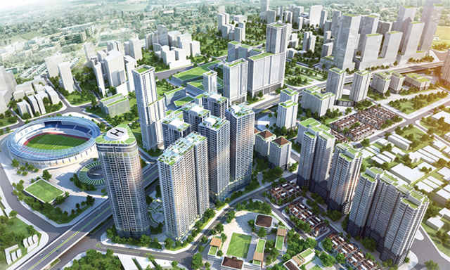 Một trong những dự án ở phía Tây thủ đô Hà Nội hút nhà đầu tư ngoại. Nguồn: Thời báo kinh doanh