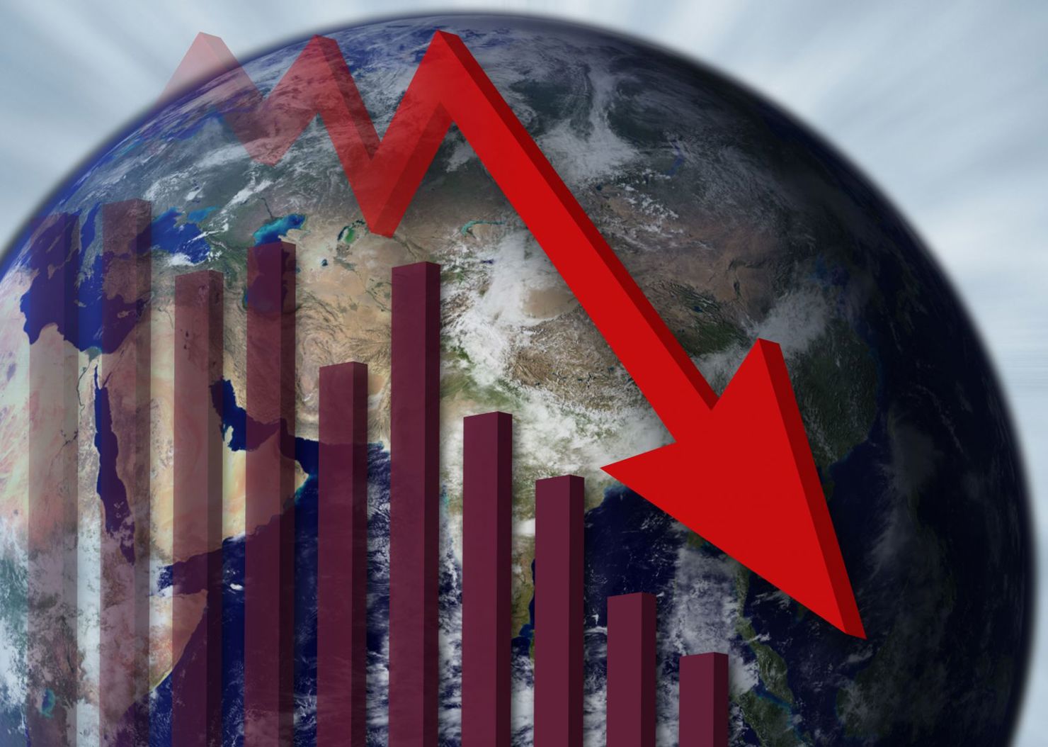 Các chuyên gia kinh tế đều dự báo mức tăng trưởng toàn cầu năm 2019 giảm xuống còn 3,6%. Nguồn: Internet