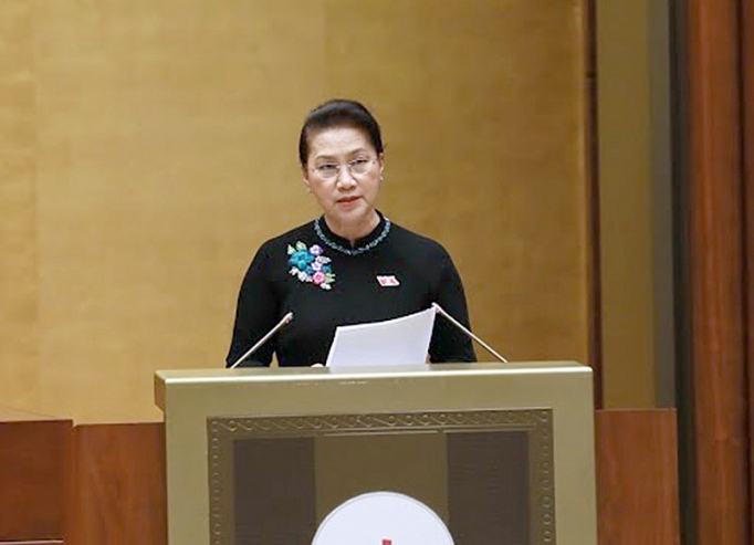 Chủ tịch Quốc hội Nguyễn Thị Kim Ngân phát biểu kết luận phiên chất vấn diễn ra ra trong không khí dân chủ, thẳng thắn, trách nhiệm. 