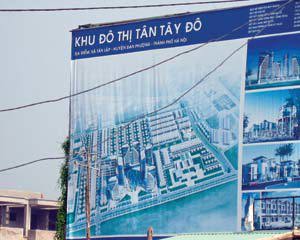Khu đô thị Tân Tây Đô hiện có giá dao động trong khoảng 13-14 triệu đồng/m2