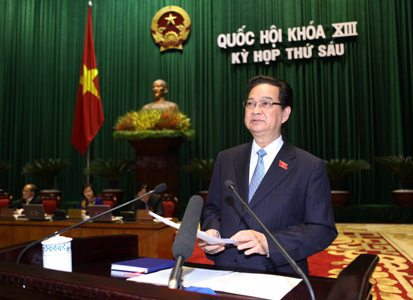 Thủ tướng Chính phủ Nguyễn Tấn Dũng tại phiên họp. Nguồn: internet