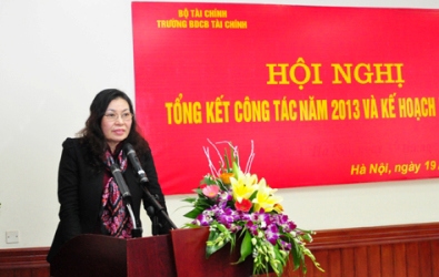 Thứ trưởng Nguyễn Thị Minh phát biểu chỉ đạo tại Hội nghị. Nguồn: mof.gov.vn
