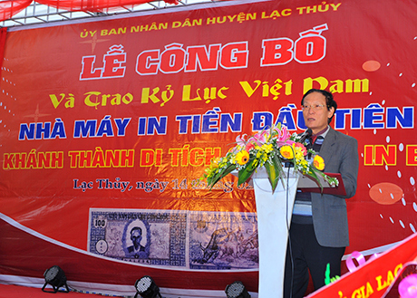 Thứ trưởng Nguyễn Công Nghiệp phát biểu tại buổi Lễ. Nguồn: mof.gov.vn