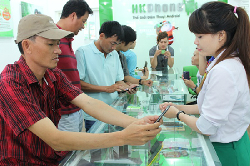 Nhờ mô hình nhượng quyền kinh doanh, HKPhone đã phát triển rất nhanh dù trong thời kỳ kinh tế khủng hoảng. Nguồn: internet