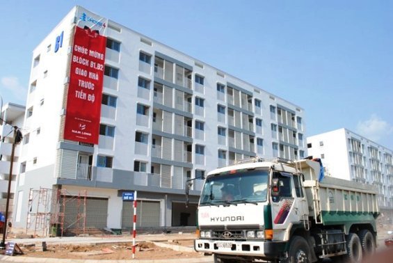 Dự án Ehome 4 - Bắc Sài Gòn tại tỉnh Bình Dương của Công ty Cổ phần Đầu tư Nam Long hiện bán rất chậm vì còn vướng mắc điều kiện mua nhà ở xã hội. Nguồn: internet