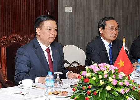 Bộ trưởng Bộ Tài chính Đinh Tiến Dũng  tại buổi Hội đàm. Nguồn: mof.gov.vn