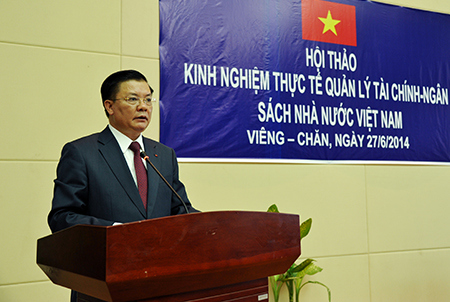 Bộ trưởng Đinh Tiến Dũng phát biểu tại Hội thảo. Nguồn: mof.gov.vn