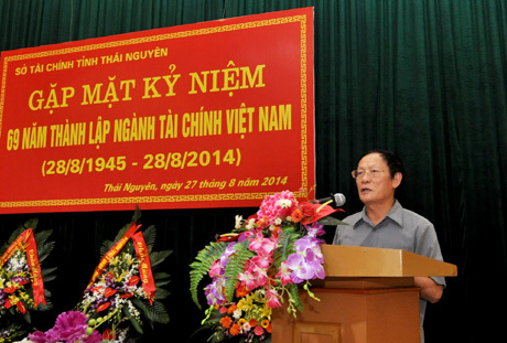 Thứ trưởng thường trực Nguyễn Công Nghiệp phát biểu tại buổi gặp mặt. Nguồn: mof.gov.vn
