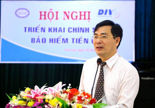 Phó Tổng giám đốc BHTGVN Ngô Quang Lương phát biểu tại Hội nghị triển khai chính sách BHTG