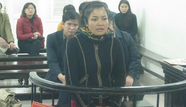 Bị cáo Trử Thị Hòa tại phiên tòa. Nguồn: internet