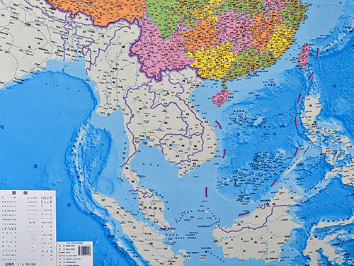 Trung Quốc vừa xuất bản bản đồ lãnh thổ mới, với đường 10 đoạn ôm trọn gần như toàn bộ Biển Đông. Nguồn: Internet