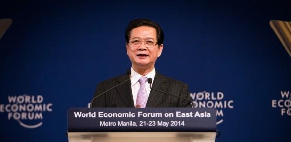 Thủ tướng Nguyễn Tấn Dũng tại Diễn đàn Kinh tế Thế giới về Đông Á (WEF Đông Á). Nguồn: Internet