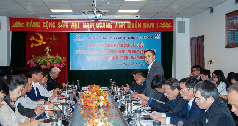Ông Phạm Minh Hoàng - Phó vụ trưởng Vụ Tổ chức cán bộ, Ủy ban Quản lý vốn Nhà nước tại doanh nghiệp phát biểu tại Hội nghị.