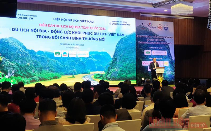 Diễn đàn du lịch nội địa, một phần của VITM 2021 đã diễn ra tại Ninh Bình hồi tháng 4/2021 (Ảnh: BND)