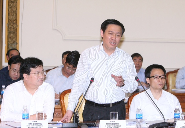 Bộ trưởng Vương Đình Huệ phát biểu ý kiến về các giải pháp tài chính hỗ trợ doanh nghiệp và thị trường BĐS