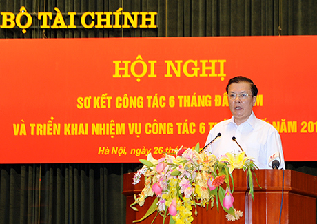 Bộ trưởng Đinh Tiến Dũng phát biểu chỉ đạo Hội nghị. Nguồn: mof.gov.vn