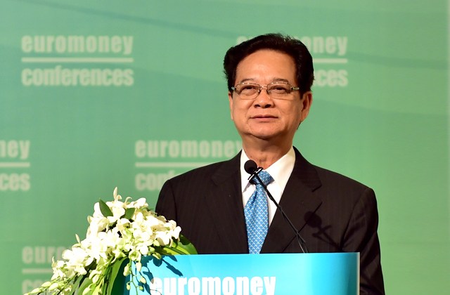 Thủ tướng Nguyễn Tấn Dũng phát biểu tại Diễn đàn Đầu tư toàn cầu Việt Nam. Ảnh VGP/Nhật  Bắc 