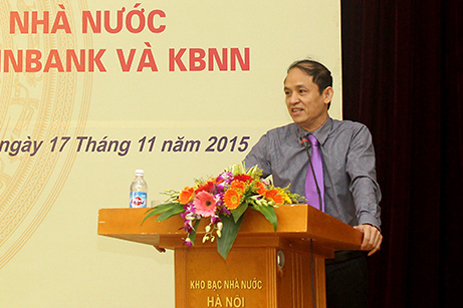 Phó Tổng Giám đốc KBNN Nguyễn Việt Hồng phát biểu khai mạc tại Hội nghị.