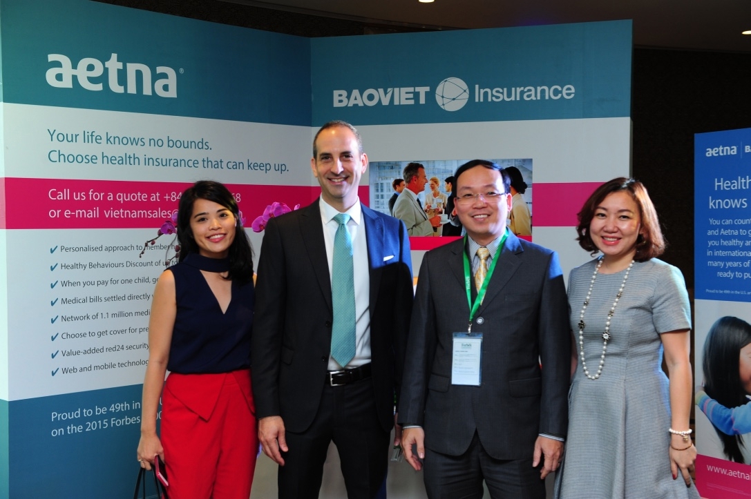 Tổng Công ty Bảo hiểm Bảo Việt và Tập đoàn Bảo hiểm hàng đầu của Mỹ - AETNA là nhà tài trợ độc quyền tại Hội nghị Forbes Việt Nam 2016.