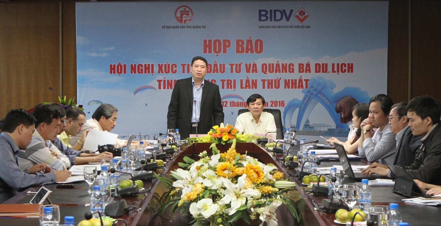 Ông Trần Phương, Phó Tổng Giám đốc BIDV phát biểu tại buổi Họp báo.