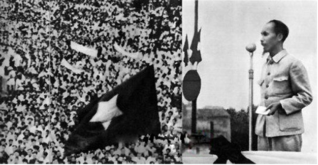 Chủ tịch Hồ Chí Minh đọc Tuyên ngôn Độc lập  khai sinh nước Việt Nam Dân chủ Cộng hòa ngày 2/9/1945 - Ảnh: Tư liệu