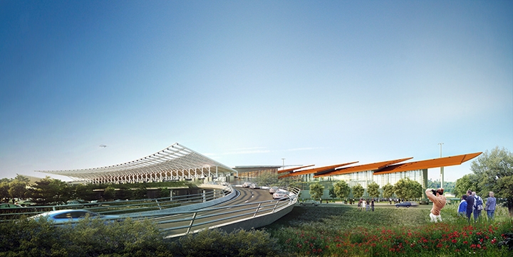 Phối cảnh sân bay quốc tế và quy hoạch phát triển của Vân Ðồn.