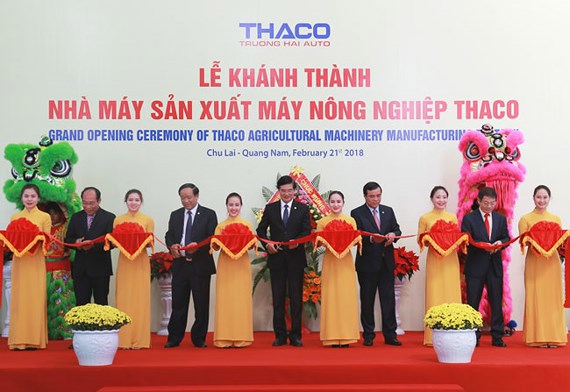 Công ty cổ phần Ô tô Trường Hải (THACO) đã tổ chức lễ khánh thành Nhà máy sản xuất Máy nông nghiệp Thaco ngày 21/2/2018.