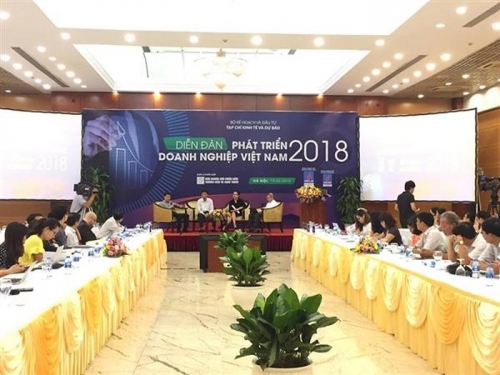 Diễn đàn Phát triển Doanh nghiệp Việt Nam năm 2018 - Ảnh: H. Anh luật giúp doanh nghiệp phát triển.