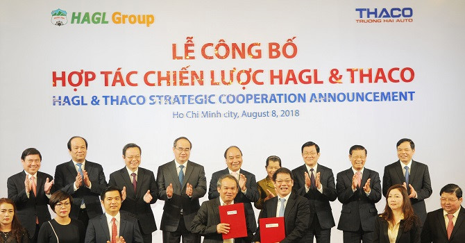 Tối ngày 08/08/2018, CTCP Ô tô Trường Hải (Thaco) và CTCP Hoàng Anh Gia Lai (mã HAG) đã ký kết hợp tác chiến lược. 