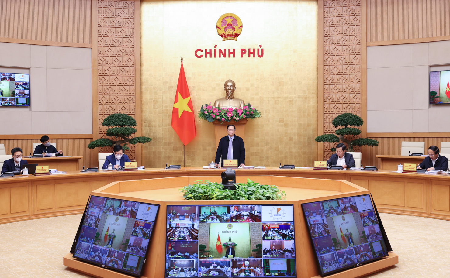 Thủ tướng Phạm Minh Chính phát biểu tại cuộc họp. Nguồn: VGP.