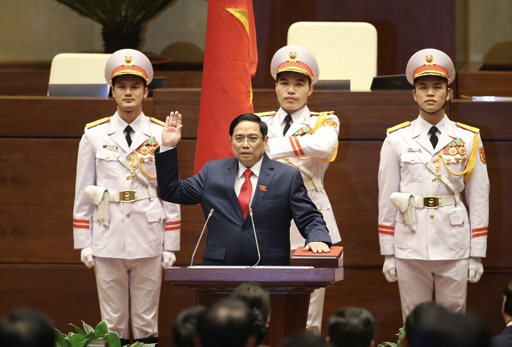 Tân Thủ tướng Chính phủ Phạm Minh Chính tuyên thệ nhậm chức.