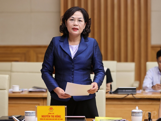 Thống đốc NHNN Việt Nam Nguyễn Thị Hồng cho biết, đến thời điểm 31/05/2022, dư nợ t&iacute;n dụng đối với lĩnh vực bất động sản tăng 12,31% so với cuối năm 2021.&nbsp;Ảnh: VGP/Nhật Bắc