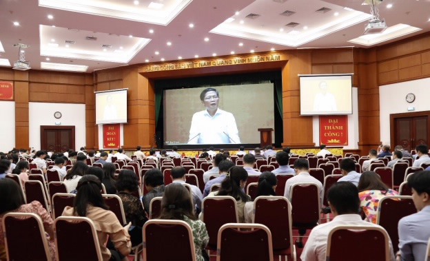 Đảng bộ Bộ Tài chính tham dự Hội nghị trực tuyến học tập, quán triệt Nghị quyết Trung ương 5 khóa XIII.