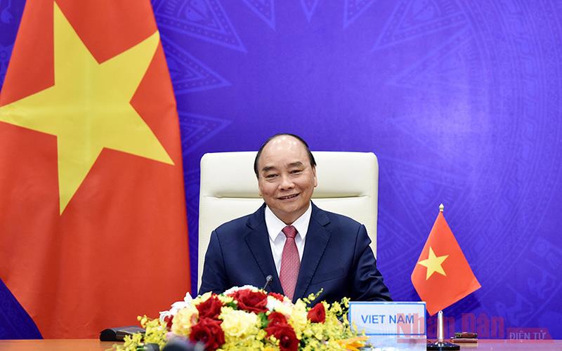 Chủ tịch nước Nguyễn Xuân Phúc là một trong những khách mời danh dự của Hội nghị cấp cao doanh nghiệp APEC 2021. Nguồn: nhandan.vn