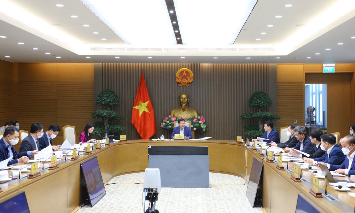 Phó Thủ tướng Lê Minh Khái, Tổ trưởng Tổ công tác số 2 phát biểu tại buổi làm việc. Ảnh: VGP.