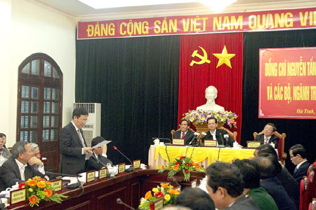 Bộ trưởng Vương Đình Huệ giải đáp một số kiến nghị của tỉnh Hà Tĩnh liên quan đến việc hỗ trợ vốn đầu tư