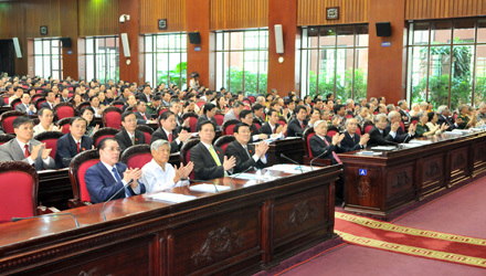 Toàn cảnh buổi khai mạc Kỳ họp thứ 5, Quốc hội Khóa XIII. Nguồn: Lâm Hiền