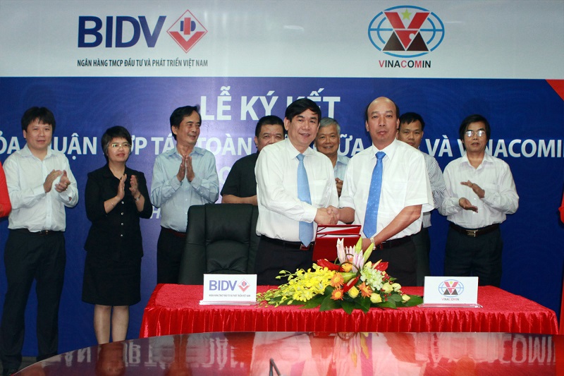 Lễ ký thỏa thuận hợp tác toàn diện giai đoạn 2013-2018 giữa BIDV và VINACOMIN. Nguồn: bidv.com.vn