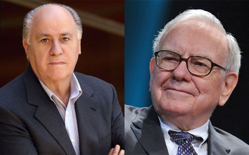 Tỷ phú Amancio Ortega (trái) và tỷ phú Warren Buffett - Nguồn: Bloomberg.
